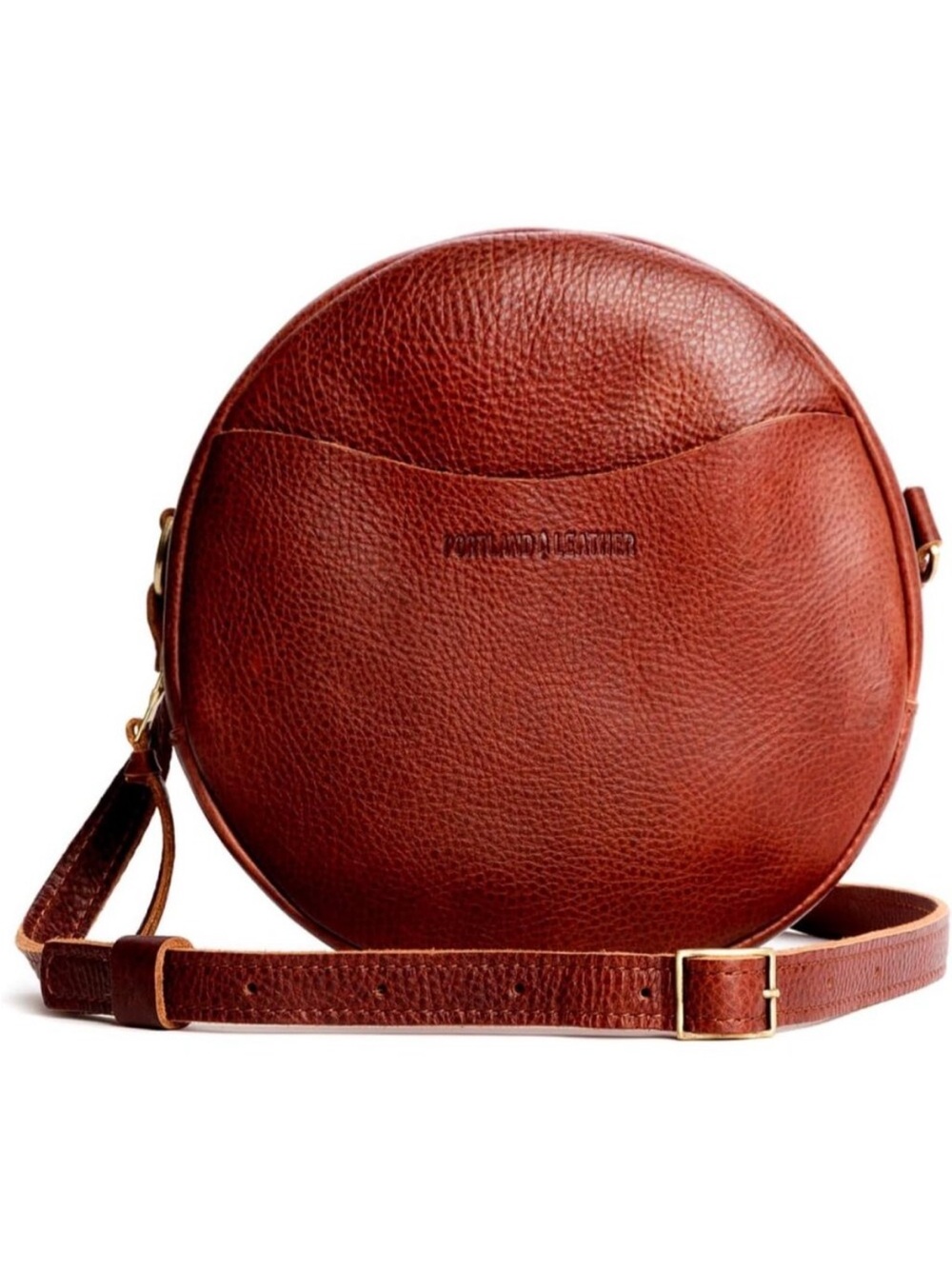 Portland Leather Large Circle Crossbody Purse